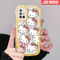 JIUMOO เคส A71ปลอกสำหรับ Samsung Galaxy A72 4G A72 5G น่ารักลายปลาดาวแพททริกขอบคลื่นเนื้อครีมกันกระแทกแบบใสนิ่มเคสมือถือโปร่งใสลายกล้องถ่ายรูปความคิดสร้างสรรค์เคสซิลิกาเจลฝาครอบป้องกัน