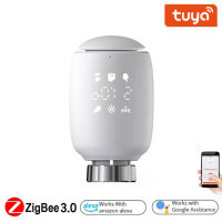 Zigbee TRV อัจฉริยะหม้อน้ำวาล์วเทอร์โมโทรศัพท์มือถือ APP ควบคุมการควบคุมระยะไกลโปรแกรมควบคุมอุณหภูมิสมาร์ทต้องใช้กับ Zigbee เกตเวย์ E14648-3