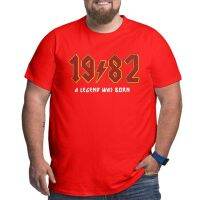 ?2023เสื้อผู้ชายย้อนยุคร็อค1982 80S 90S 40th วันเกิด40ปีเกิดใน1992เสื้อวินเทจตัวใหญ่เสื้อยืดเสื้อเชิ้ตขนาดใหญ่สั่งทำ