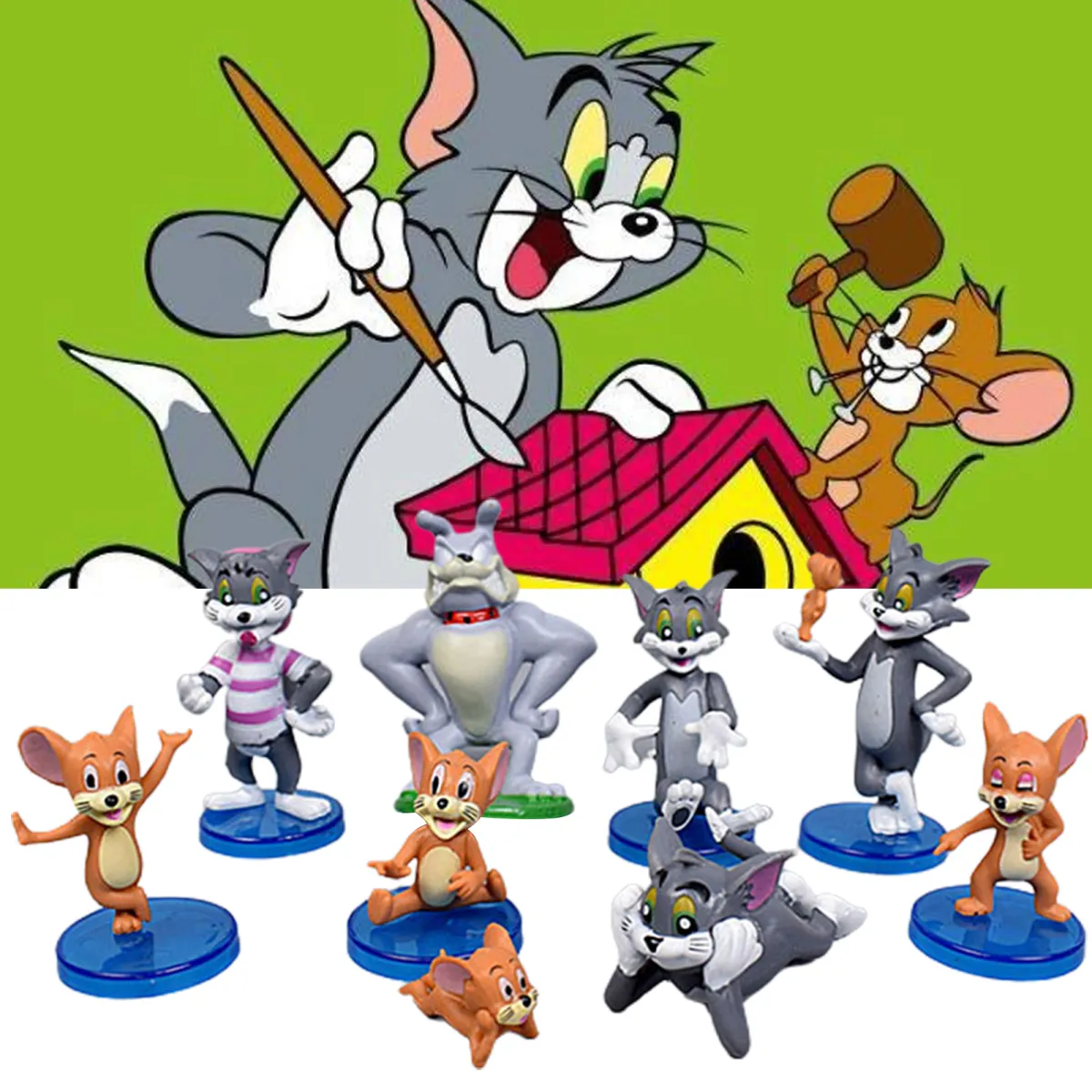 9 Mô Hình Tom Và Jerry Đồ Chơi Sưu Tập Mini PVC Mèo Hoạt Hình Và ...