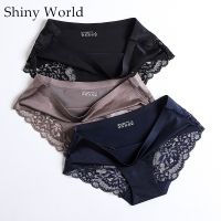 《Be love shop》Sexy Lace Panties For Women Low Rise Underwear Ice Silk Skin Friendly Briefs Cozy Fashion Lingeries Hot Underpants Sweet Panties