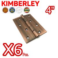 KIMBERLEY บานพับเหล็กชุบทองแดงรมดำ NO.910-4” AC (JAPAN QUALITY)(6 ชิ้น)