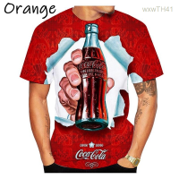 2023 NEW Crewneck T-shirt with 3d Printing of Coca Cola And Pepsi, Suitable for Men And Women Size：s-5xl