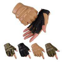 Motorcycle Half Finger Gloves Riding Training Non-slip Wear-resistant Bicycle Gloves