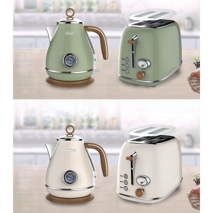 Big saleBensonic Retro Design Electric Kettle and Toaster Set Lazada