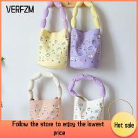 VERFZM SHOP ผ้าใบแคนวาส กระเป๋าโท้ท พิมพ์ลายการ์ตูน ความจุสูงมาก กระเป๋าสะพายไหล่เดียว แฟชั่นสำหรับผู้หญิง ครอสบอดี้ กระเป๋าถือใต้วงแขน สำหรับผู้หญิง