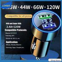 LONGB สากลสากลสากล จอแสดงผลแอลอีดี ยูเอสบี ที่ชาร์จโทรศัพท์ ชาร์จเร็วสุด ตัวแปลงไฟฟ้า ช่องเสียบที่ชาร์จในรถ