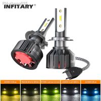 ❂✟✉ Infitary H7 H4 LED Headlights for Car Vehicle Bulb 12V White 6500K H1 H3 H11 H8 9005 9006 Mini Fog Light Headlamp COB 1860 Lamp