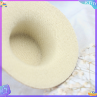 ? JCTTTY ? 2pcs dollhouse Miniature straw Hat ตุ๊กตาตุ๊กตาหมวกตุ๊กตาตุ๊กตาบ้านเครื่องประดับมือ