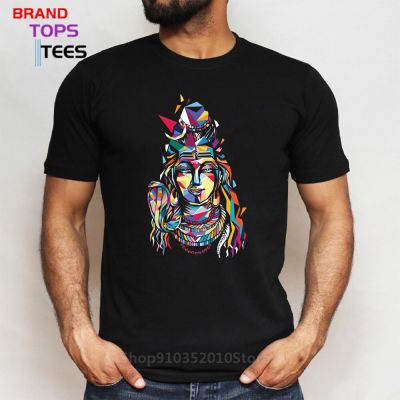 Promotion Vintage Summer Funny Hindu Shiva The God T Shirts Men Retro God Of India T-Shirt Cotton Tees Cheap Clothing China