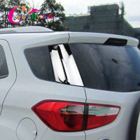 Color My Life 2Pcsset ABS Chrome Sequins for Ford Ecosport 2013 - 2017 Car Rear Spoiler Wing Side Beveled Window Cover Trim