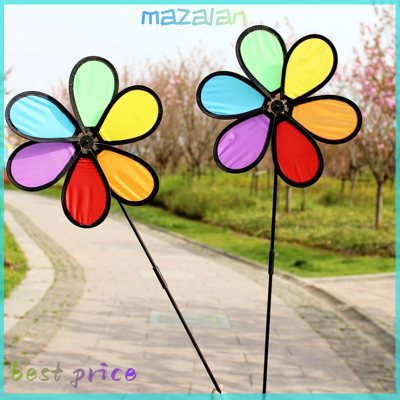 mazalan ใหม่สีสันสายรุ้ง dazy Flower SPINNER WIND Garden YARD ตกแต่งกลางแจ้ง