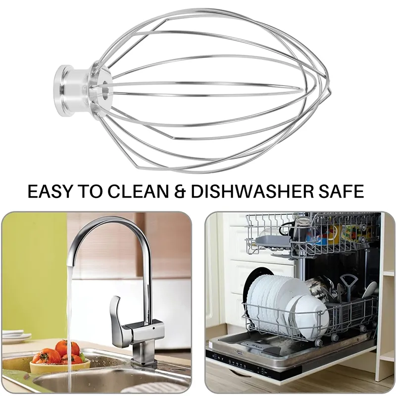 Wire Whip Attachment for Tilt-Head Stand Mixer for KitchenAid K5AWW 5 Quart  KSM50, KSM5 Egg Cream Stirrer Accessories