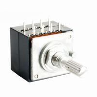 ALPS 50K 100K 250K 500K สเตอริโอ Dual Volume Potentiometer ควบคุมเครื่องขยายเสียง6PIN 8PIN