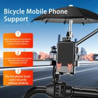 with Umbrella Sunscreen Shockproof Bicycle Mobile Phone Support Motorcycle Phone Holder Motorcycle Supplies