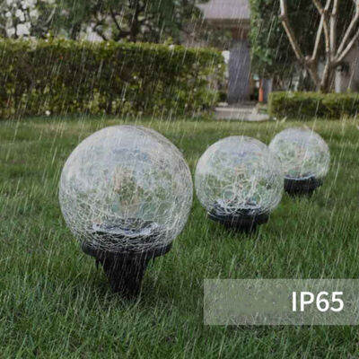 Hot Ball โคมไฟ Solar Crack Courtyard ฝัง Ice Hockey โคมไฟกันน้ำสวนเครื่องประดับ Plug-In โคมไฟ Ball Iandscape Courtyard เครื่องประดับ