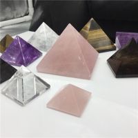 Natural Amethyst Crystal Pyramid Quartz Healing Stone Chakra Reiki Crystal Tiger eye point Home Decor Crafts Of Gem Stone 1PC