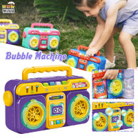 Tribe Bubble Machine พร้อม Light &amp; Music Vintage Recorder Shaped Bubble Blower Party Favor Toy Bubble Maker พร้อมรูระบาย10รูแบตเตอรี่