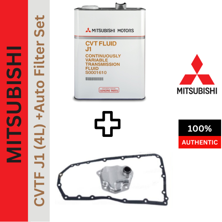 Mitsubishi CVT FLUID J1 CVT Transmission Fluid 4L + AUTO FILTER Set For ...
