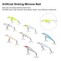 Minnow Fishing Lure Hard Minnow Bait Wobbler Integrated Moulding for Salt Water Fishing for Riverside Fishing