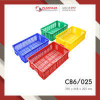 ลังพลาสติกแบบโปร่ง C86-025 ขนาด 39 x 66.8 x 20.5 CM