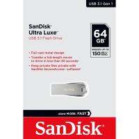 SANDISK Flash Drive ULTRA LUXE USB 3.1 64GB (SDCZ74-064G-G46) แฟลชไดร์ฟ เมมโมรี่ การ์ด แซนดิส โดย ซินเน็ค อุปกรณ์จัดเก็บข้อมูล คอมพิวเตอร์ โน๊ตบุ๊ค Computer PC Mac Notebook รับประกัน Synnex 5ปี (สีเงิน)