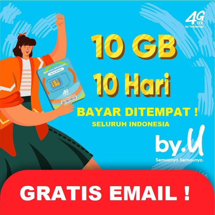 Kartu Perdana Byu By.u By Telkomsel 10 GB Masa Aktif 10 Hari | Lazada ...