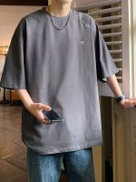 ►┇❏ ZARA loose short-sleeved T-shirt men 2023 summer new trendy all-match cotton oversized bottoming shirt mens tops