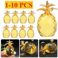 1-10PCS Figurines Crystal Pineapple Shape Diamond Mini Fruit Ornament DIY Art Gift Home Modern Decoration Props Accessories