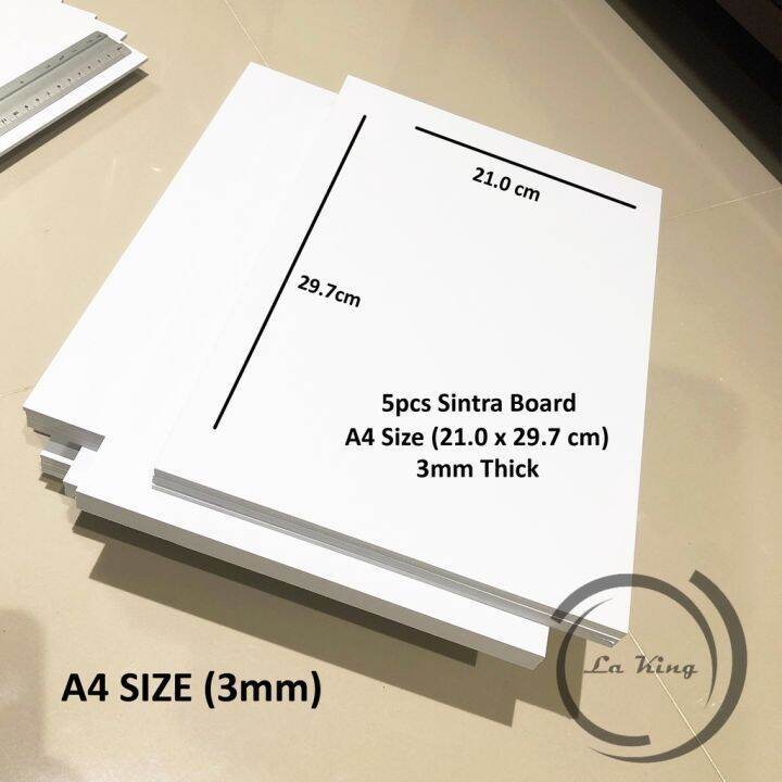 Sintra Board A4 Size (5pcs) (21.0 x 29.7cm) 3mm thick Lazada PH