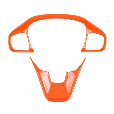 For Ford Maverick 2022 2023 Orange Steering Wheel Panel Cover Trim Car Interior Frame Sticker Decorative Sequins