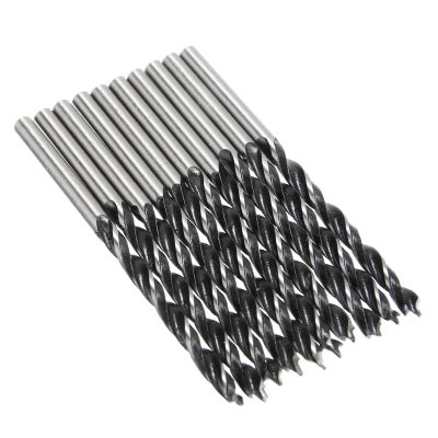 HH-DDPJ10pcs 75mm Length Woodworking Drills With Center Point 4mm Diam Twist Drill Bits For Drilling Wood