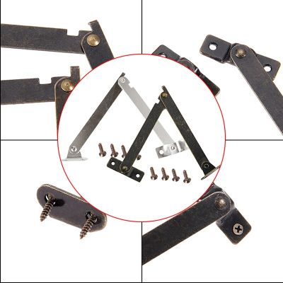 2/4pcs Lid Support Metal Hinges Chest Cabinet Cupboard Furniture Doors Lift Up Stay Support Folding Hinges Furniture Hardware Door Hardware Locks