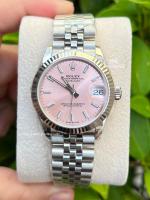 นาฬิกาข้อมือผู้หญิง Rolex Datejust 31mm.Pink Dial (TOP SWISS) (สินค้าพร้อมกล่อง) (ขอดูรูปเพิ่มเติมได้ที่ช่องแชทค่ะ)