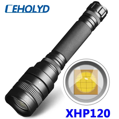 XHP120 4-core High Quality Zoomable Powerful Led Flashlight Torch 8000lm 18650 Battery Waterproof Camping Light Lantern