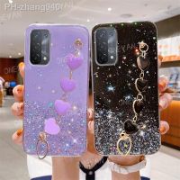 Luxury Glitter Wristband Love Heart Bracelet Phone Case For vivo Y33S Y20 Y11 Y11S Y12 Y15S Y20 Y21 Y51 V21E Holder Bumper Cover