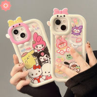 เคสสำหรับ Redmi Note 10 11S 10S 10 11 Pro Max 8 9 Redmi A1 A1 + 9 10 9T 10C 10A 9A 9C NF PO CO M3 X3 MI 11Lite เลนส์3D Bow Little Monster เคสลายการ์ตูนคุโรมิเมโลดี้