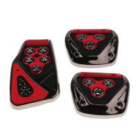 Gazechimp 3Pcs Manual Transmission Car Brake Clutch Accelerator Foot Pedal Pads Red