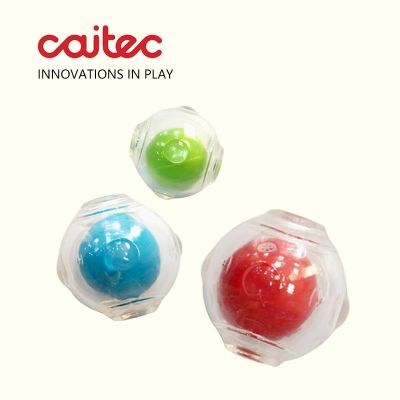 CAITEC Dog Toy Amazing Squeaker Ball Durable Floatable Springy Bite Resistant Best for Tossing Chasing Foraging Medium Large Dog Toys