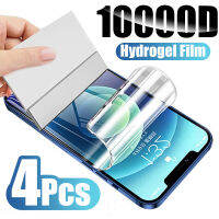 4Pcs Hydrogel ฟิล์มสำหรับ 11 12 13 14 Pro Max Mini Screen Protector สำหรับ 14 8 7 Plus 6 5S SE 2020ไม่ใช่แก้ว