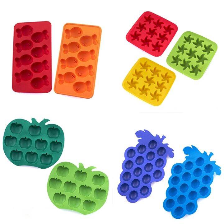 hot-cw-maker-mould-mold-silicone-tray-fruit-ice-food-grade-bar-baking-tools-accessories