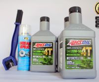 น้ำมันเครื่อง20W50  AMSOIL PERFORMANCE 0.946L. จำนวน 3 ขวด + BOSNY + แปรงขัดโซ่