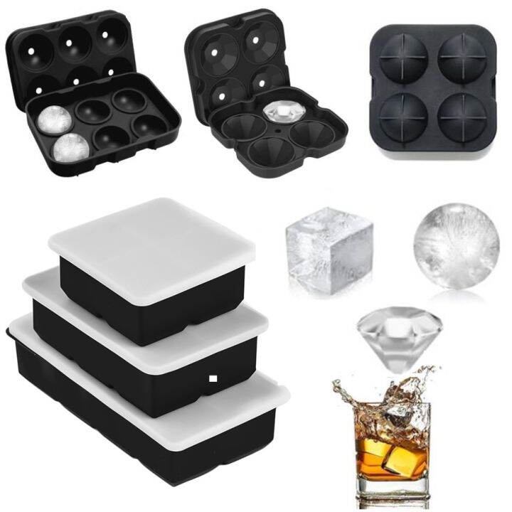 ball-square-diamond-shape-ice-cube-mold-whisky-wine-cool-down-ice-maker-reusable-ice-cubes-tray-mold-for-freezer-with-lid-ice-maker-ice-cream-moulds