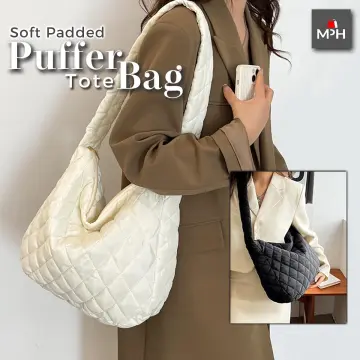 Puffer Bag Quilted Padded Tote Bags for Women Puffy Hobo Purse Lightweight Down Cotton Crossbody Shoulder Bag