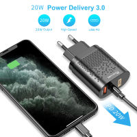 Raxfly PD 20วัตต์ USB C ชาร์จ QC 3.0ค่าใช้จ่ายได้อย่างรวดเร็ว Type C ชาร์จศัพท์มือถือสำหรับ 11 12ซัมซุง Xiaomi ผนังชาร์จอะแดปเตอร์