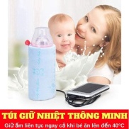 Túi giữ nhiệt hâm -ủ bình sữa thông minh gấp gọn có sạc usb phù hợp với