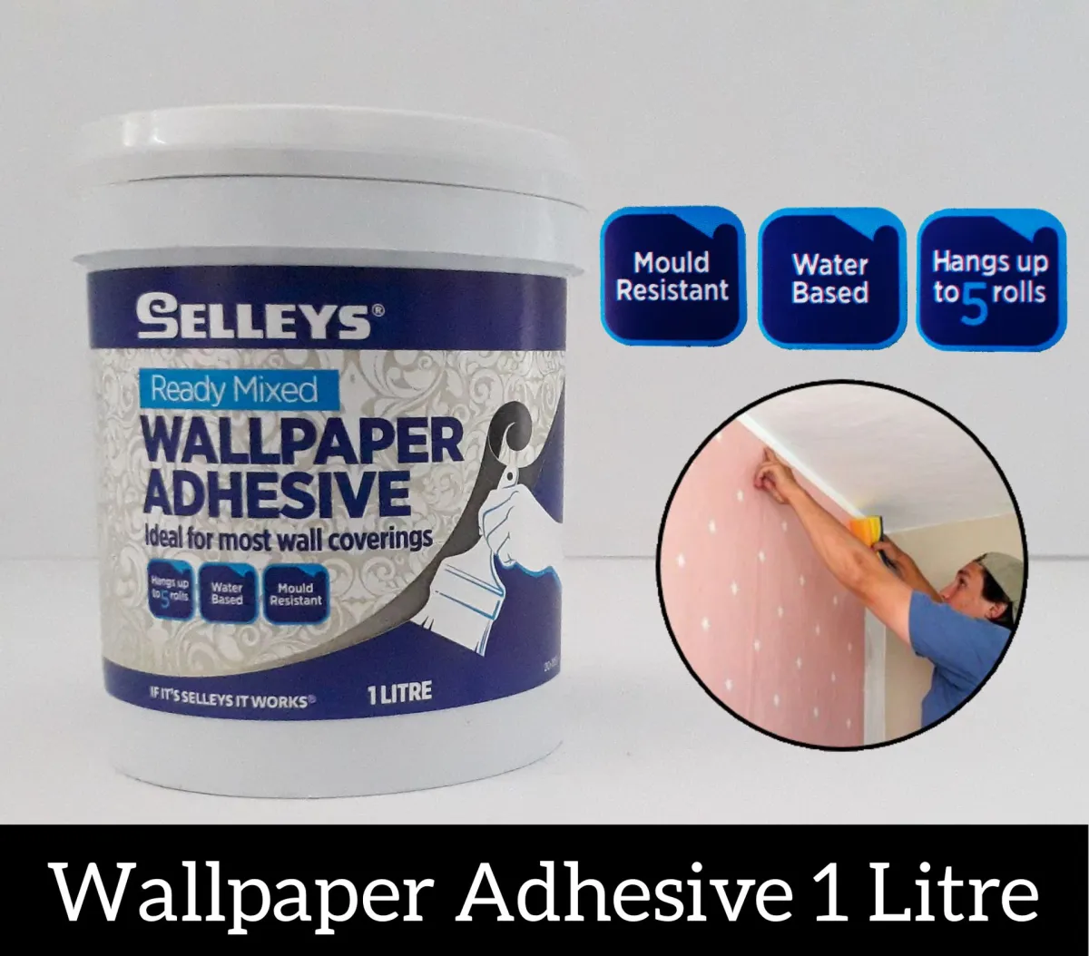 Selleys Ready Mix Wallpaper Adhesive Glue 1 Litre For Wallpaper Glue |  Lazada