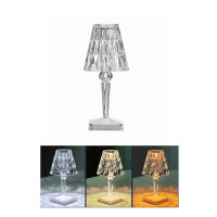 Crystal Table Lamp LED USB Diamond Rose Desk Lamps Touch Switch For Bedroom Bedside Reading Night Light Luminaria Romantic Decor