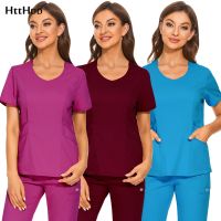 Surgical Scrubs Uniforms Beauty Salon Blouse nursing Accessories Fashion Slim Fit Scrub Tops Summer Lab Overalls Clothes Unisex