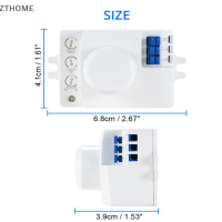 ZTHOME สวิตช์เซ็นเซอร์ไมโครเวฟ5.8GHz HF 220V LED 360องศา Radar Motion Body SENSOR